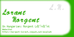 lorant morgent business card